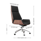 Natia Executive Leather Office Chair-BAOSSAN