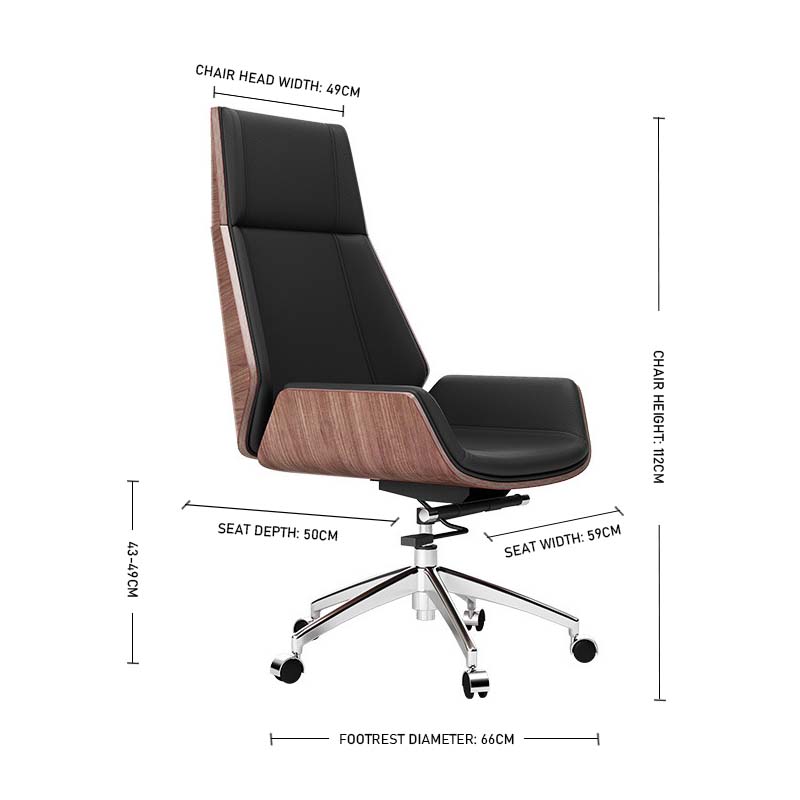 Natia Executive Leather Office Chair-BAOSSAN