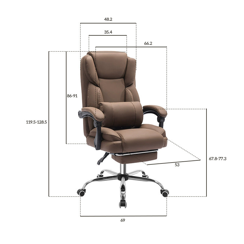 Big and Tall Leather Office Chair YN3-BAOSSAN